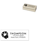 Krans Retouradres voor de Feestdagen Rubberstempel (Gestempeld)