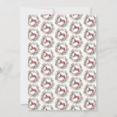 Krans, rode bloemen, bessen Vreugdekerstfeest I Kaart (Achterkant)