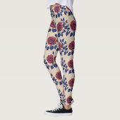 Krans rode rozen in vette verf leggings (Links)