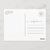 Krans Roos goudfolie foto Save the date Briefkaart (Achterkant)