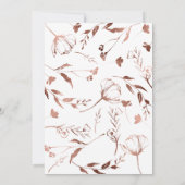 Krans Roos goudfolie foto Save the date Kaart (Achterkant)