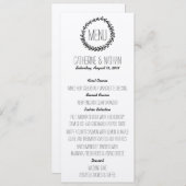 Krans Rustic Kraft Wedding Menu (Voorkant / Achterkant)