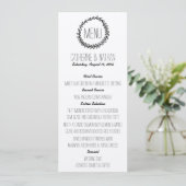Krans Rustic Kraft Wedding Menu (Staand voorkant)