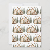 Krans rustieke huizen hutten minimalistisch kaart (Achterkant)