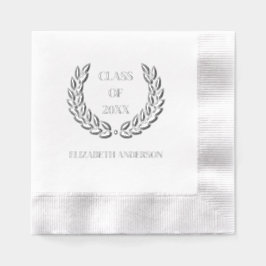 Krans van bladeren Afstuderen Folie gestempeld ser Servetten
