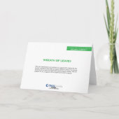 Krans van bladeren - Kinder kunst voor CHOC Bedankkaart (Achterkant)