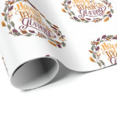 Krans van bladeren Thanksgiving-verpakkings papier (Rol Hoek)