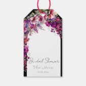 Krans van Bloemen Bruidsfeestje Cadeaulabel (Achterkant)