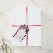 Krans van Bloemen Bruidsfeestje Cadeaulabel (Met Touw)