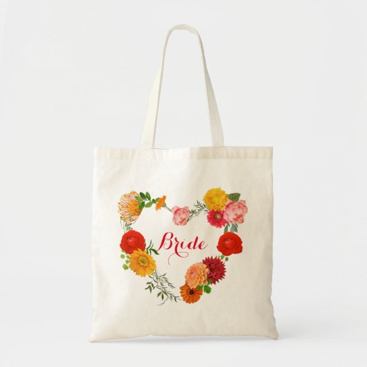 Krans van bloemen en bladeren tote bag (Voorkant)