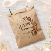 Krans van doedelbladeren en bessen Thanksgiving Bedankzakje (Geknipt)