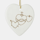 Krans van harten Kerst Ornament (Rechts)