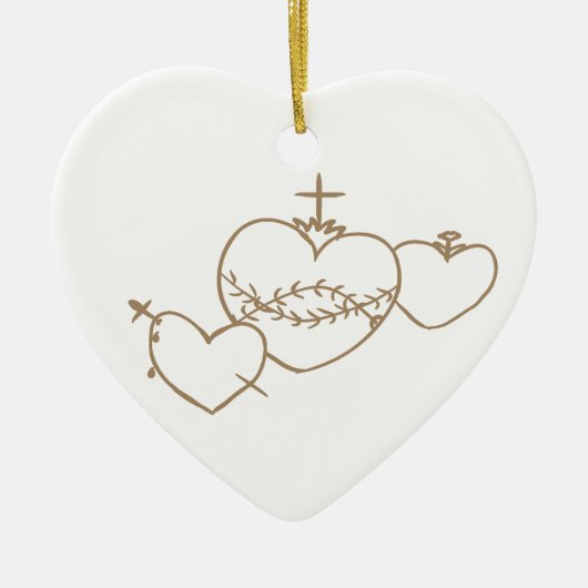Krans van harten Kerst Ornament (Voorkant)