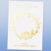 Krans van hertenbos voor feestdagen van echt folie