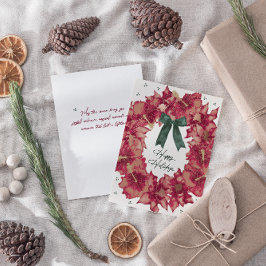 Krans van hibiscus kerstkaart feestdagen kaart