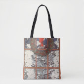 Krans van Kerstmis in een raam met sneeuw Tote Bag (Voorkant)