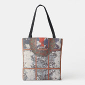 Krans van Kerstmis in een raam met sneeuw Tote Bag (Achterkant)