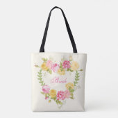 Krans van kleurrijke Rozen Tote Bag (Achterkant)