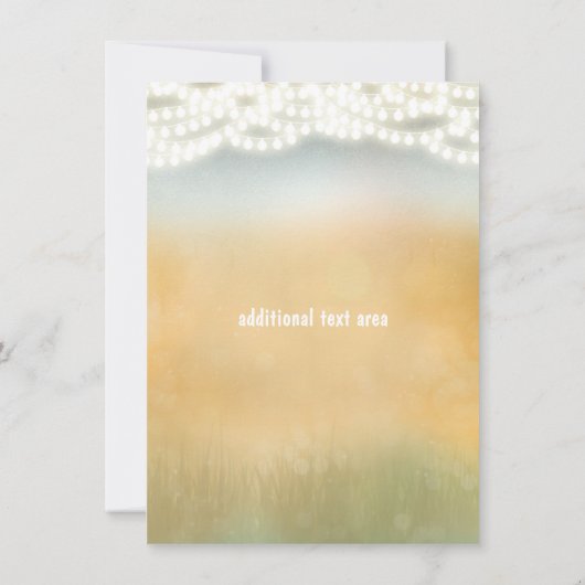 Krans van landelijke takken & slingerlichtjes Save Kaart (Achterkant)