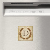 Krans van Lauwerbladeren Bladmuziek Monogram Initi Magneet (Insitu (Vaatwasser))