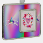 Krans van opvoeder Joy Verzilverd Omlijst Ornament (Rechts)