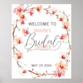 Krans van roze en witte orchideeën Vrijgezellenfee Poster (Voorkant)