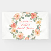 Krans van Rozen en knoppen Spandoek (Horizontaal)