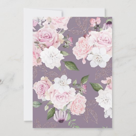 Krans van rozentuin ⎢ Foto save the date kaart (Achterkant)