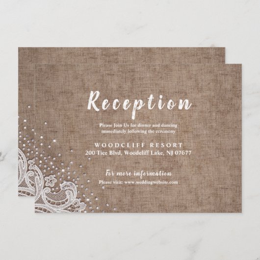 Krans van rustieke jute met zilveren glitters voor kaart (Voorkant / Achterkant)