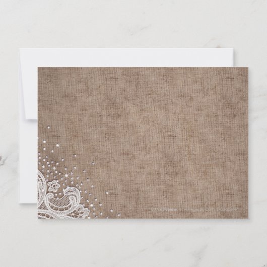 Krans van rustieke jute met zilveren glitters voor kaart (Achterkant)