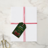 Krans van smaragd Kerstfeest Gift Tag Cadeaulabel (Met Touw)