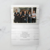 Krans van vreugde en gebladerte op hout | Vakantie Kaart (Binnen)