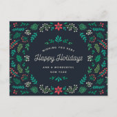 Krans van vreugde feestdagenkaart (Voorkant)