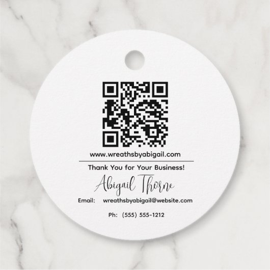 Krans Vines Handgemaakt | Ambachtelijk bedrijf Bedankjes Labels (Achterkant)