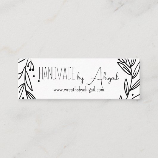 Krans Vines Handgemaakt | Handgemaakt Visitekaartj Mini Visitekaartje (Voorkant)