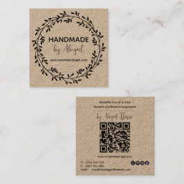 Krans Vines Handgemaakt | Handgemaakt Visitekaartj Vierkante Visitekaartje