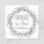Krans Vines Handgemaakt | Handgemaakt Visitekaartj Vierkante Visitekaartje (Voorkant)