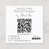 Krans Vines Handgemaakt | Handgemaakt Visitekaartj Vierkante Visitekaartje (Achterkant)