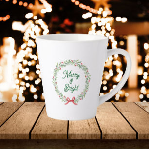 Krans voor feestdagen Merry & Bright Latte Mok