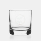 Krans voor feestdagen met Merry & Bright Whisky Glas (Achterkant)
