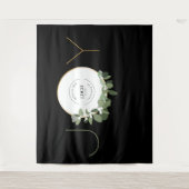 Krans voor feestelijke bedrijfsfeest Logo Kerstvre Wandkleed (Voorkant)