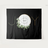 Krans voor feestelijke bedrijfsfeest met bedrijfsl wandkleed (Voorkant (horizontaal))