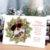 Krans voor Kerst Botanische Winter Vakantie Feestdagenkaart