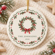 Krans voor kerst in vintage stijl