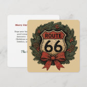 Krans voor kerst op de oude Route 66 (Voorkant / Achterkant)