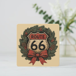 Krans voor kerst op de oude Route 66