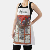 Krans voor Kerstmis in venster met Sneeuw Schort (Insitu)