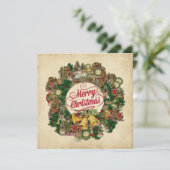 Krans voor Kerstmis (Prettig Kerstfeest) Kaart (Staand voorkant)