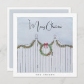 Krans voor omheining Kerstkaart (Voorkant / Achterkant)