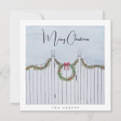 Krans voor omheining Kerstkaart (Voorkant)